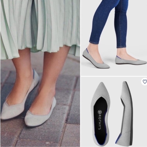 ROTHY’S The Point in Flax Birdseye Size 7.5 Flats Slip On Shoes - Picture 14 of 14